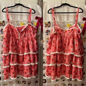 Dolls Kill Strawberry Shortcake It's A Berry World Mini Dress